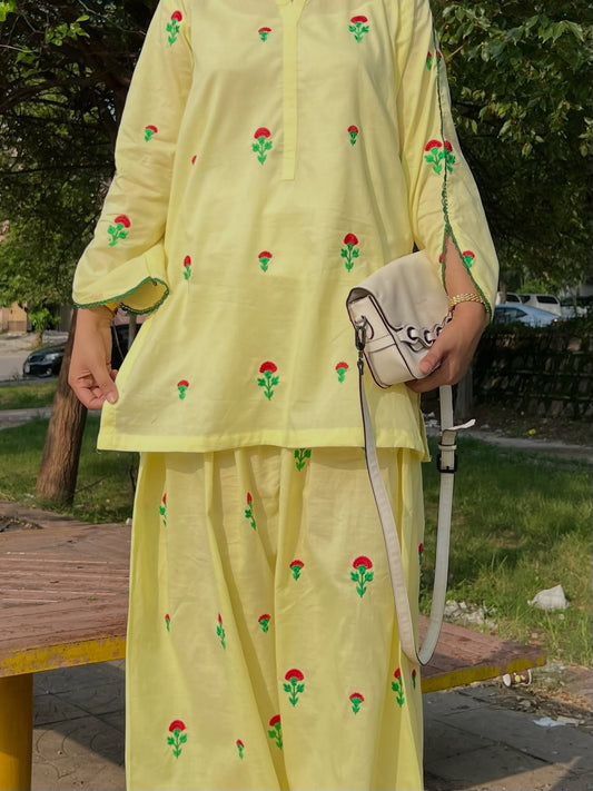 Gulab Floral Embroidered Co-ord Set