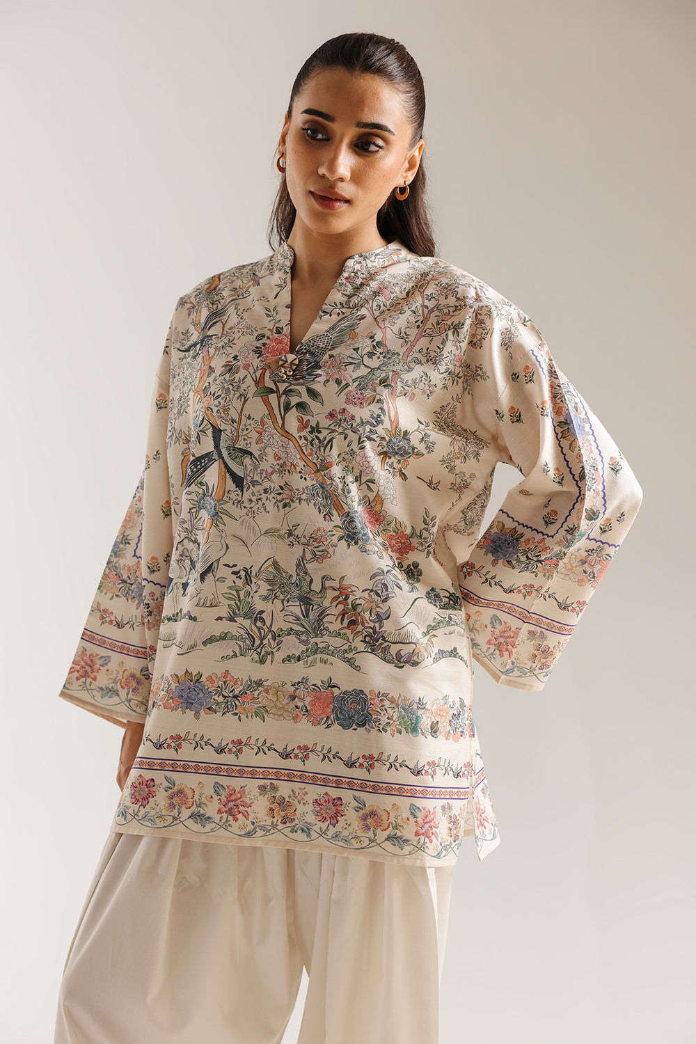 Noor Printed Kurti & Farsi Salwar Set