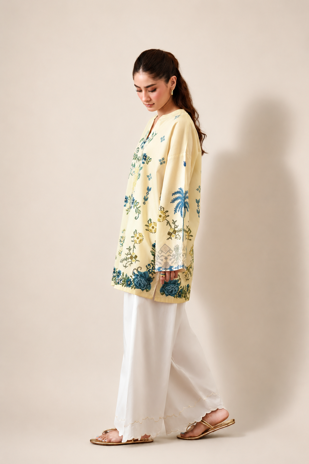 Zehra Printed Cotton Cord-set