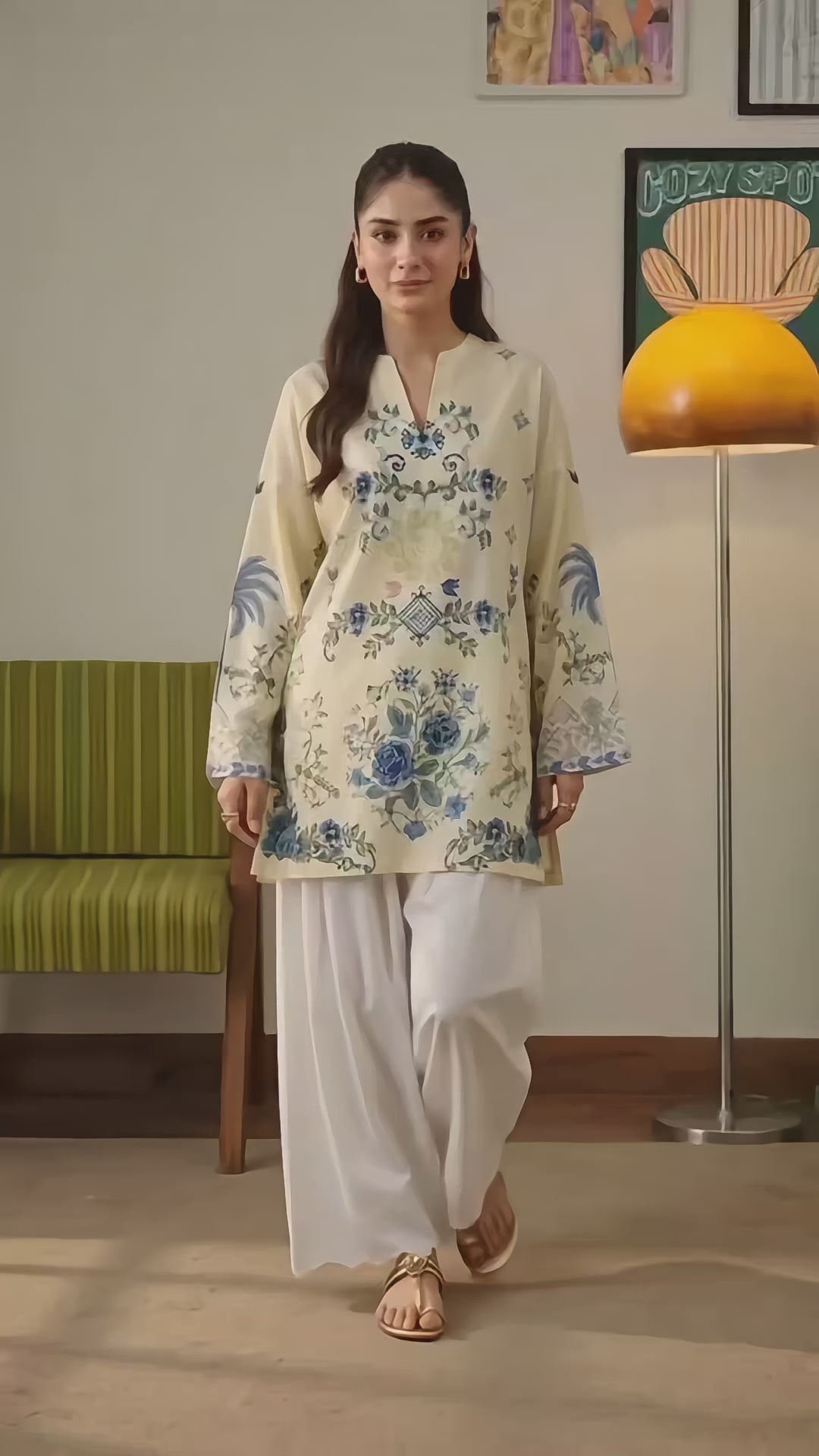 Zehra Printed Cotton Cord-set